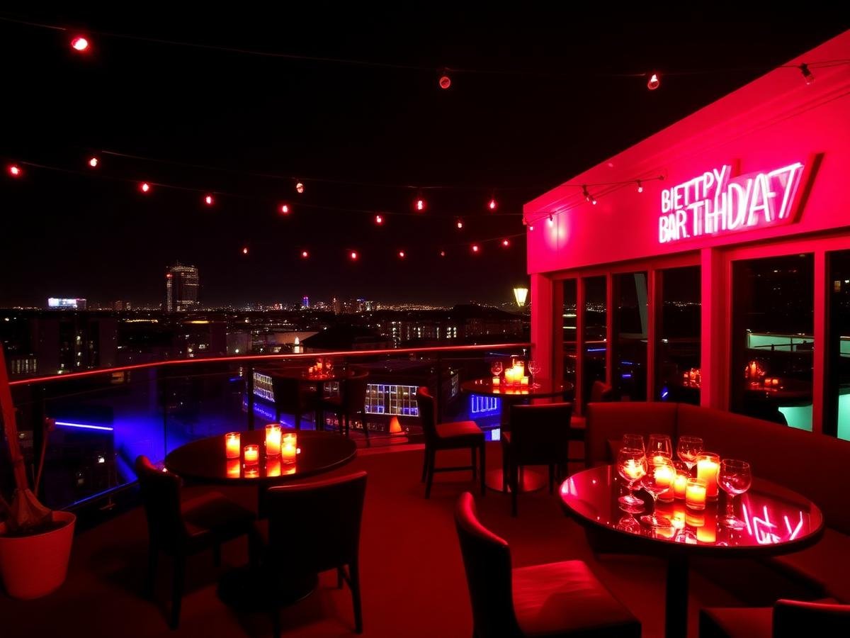Rooftop private birthday party by DS Events