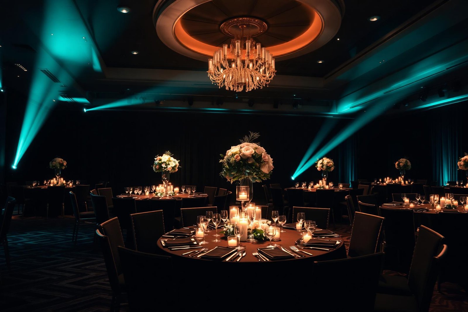 Elegant gala ballroom setup by DS Events