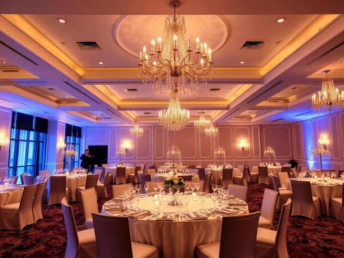 Elegant corporate gala ballroom by DS Events